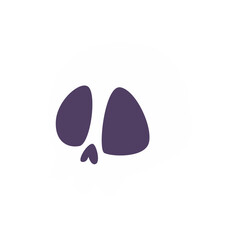 dead skull cartoon Performing a black magic ceremony. Halloween illustration.