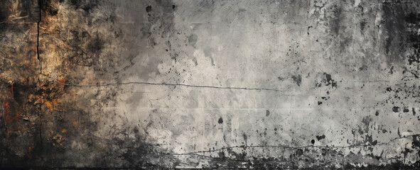 Urban Grunge Background - Gray Wall Texture with Rough Feel and Streetwise Atmosphere. Grunge wall texture background. Grunge hardness - abstract background with rough structure. generative AI,