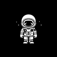Fototapeta premium Astronaut | Black and White Vector illustration