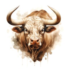 a painting of a bull
