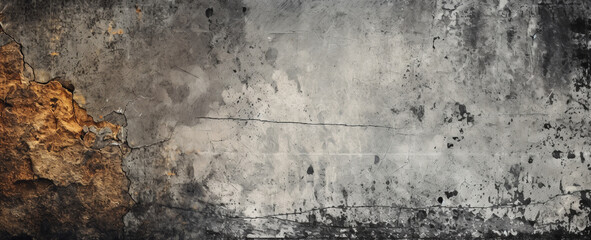 Urban Grunge Background - Gray Wall Texture with Rough Feel and Streetwise Atmosphere. Grunge wall texture background. Grunge hardness - abstract background with rough structure. generative AI,