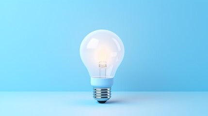 a light bulb on a blue background