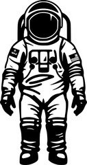 Fototapeta premium Astronaut | Black and White Vector illustration