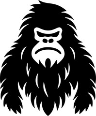 Bigfoot | Black and White Vector illustration