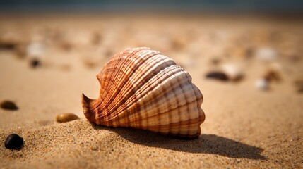 Fototapeta na wymiar a shell on the sand
