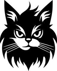 Cat | Black and White Vector illustration