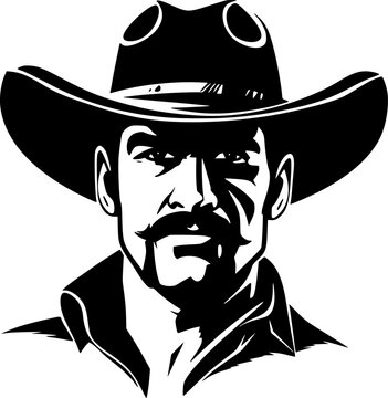 Cowboy - High Quality Vector Logo - Vector illustration ideal for T-shirt graphic