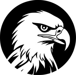 Obraz premium Eagle | Black and White Vector illustration