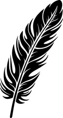 Feather - Minimalist and Flat Logo - Vector illustration