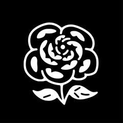 Fototapeta premium Flower - Black and White Isolated Icon - Vector illustration