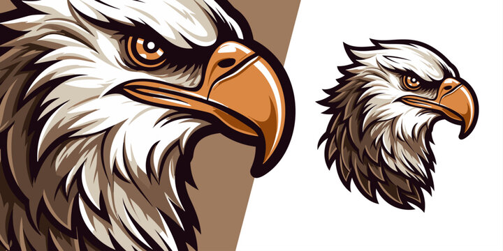 Dominant Eagle Mascot: Classic Vector Logo Design for Sports & Esport Teams, Emblems, and T-Shirt Printing
