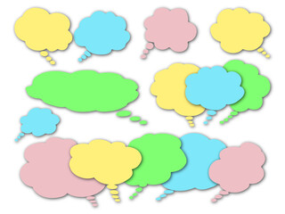 Talk bubble. Cloud speech bubbles collection. Communication concept. Social network. Social media message, comic bubbles and chat. 