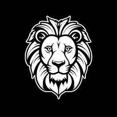 Lion - Minimalist and Flat Logo - Vector illustration