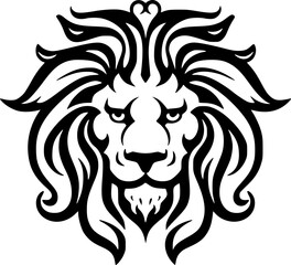 Obraz premium Lion | Minimalist and Simple Silhouette - Vector illustration