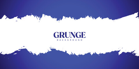 Abstract White color brush stroke navy blue background poster or banner design vector file