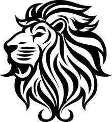 Lion - Minimalist and Flat Logo - Vector illustration