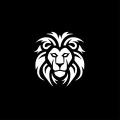 Fototapeta premium Lion | Black and White Vector illustration