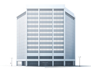 Fototapeta premium Modern skyscaper building isolated, cutout transparent urban highrise cityscape and office firm background for architecture visual concept design assets, Ai generated infrastructure block