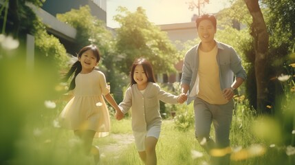 Fototapeta premium Happy family time together