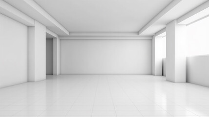 empty white room apartment copy empty space.