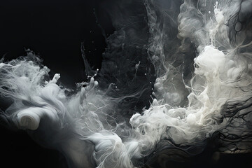 Fototapeta Wispy smoke cloud fabric ink blended liquid texture obraz