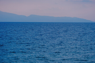 Beautiful landscape with sea and sunset