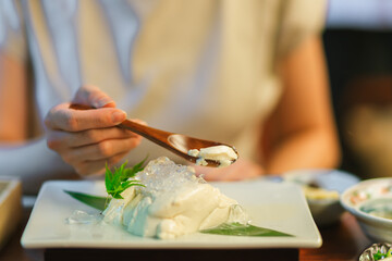 京都で夏に食べる冷やし豆腐