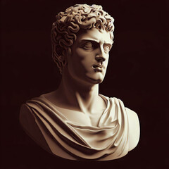 Greek man bust, renaissance sculpture