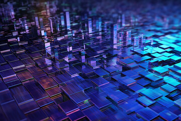 Obraz premium abstract background pulse rhythm neural network background