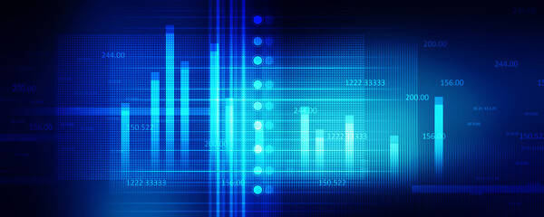 2d rendering Stock market online business concept. business Graph 