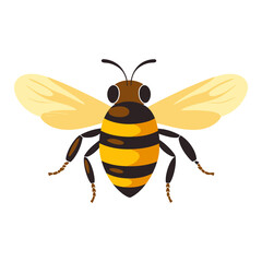 Bee icon. Cute image of isolated bee. Vector illustration