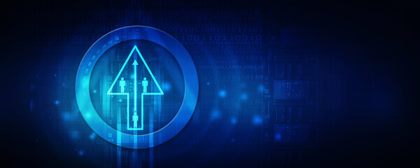 2D Digital Abstract Business Networking background