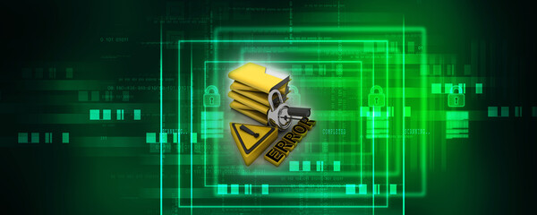 3d rendering folder protected lock