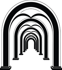 Arches Logo Monochrome Design Style