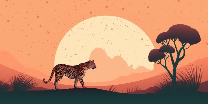 Cute Animals illustration, generative Ai