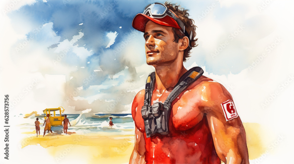 Poster lifeguard_beach_patrol_man