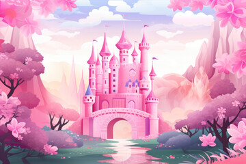 The Enchanted Pink Doll's Castle: A Magical Journey. Generative AI