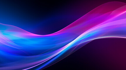 Naklejka premium 深遠の響き、青と紫の線で織り成す抽象ラインアート, with Generative AI