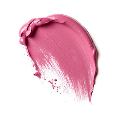 Barbie pink Color Lipstick stain cream makeup cosmetic swatch isolate on white background  - obrazy, fototapety, plakaty