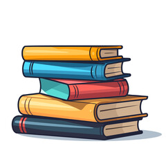 Stack of books. Image of stack of books isolated. Education concept.