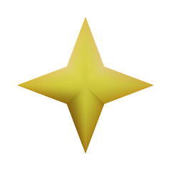 Obraz premium golden star isolated on white background