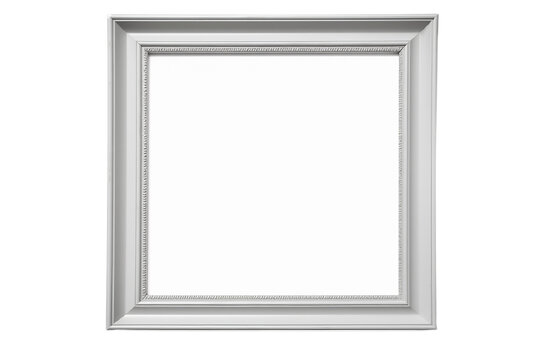 Colored square picture frame isolated on white background with empty space for image. Mockup for design, photo, poster. AI generation