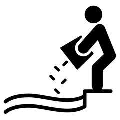 Water pollution icon