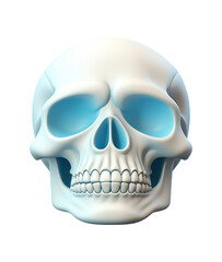 Fototapeta premium Plastic skull model. Pastel colour. AI generate illustration