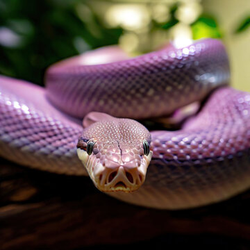 A Close-up of the Enchanting Purple Shimmering Snake