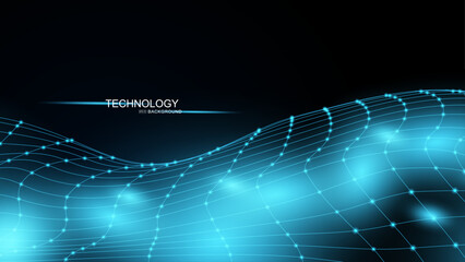 Future era blue network technology abstract concept