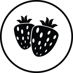 Strawberry vector icon. fruit icon. Strawberry vector illustration.