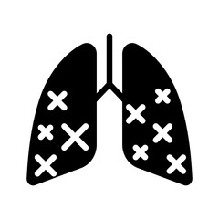 Lungs infection icon
