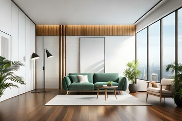 luxury living room .AI generated