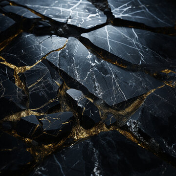 Texture of black granite. High quality illustration